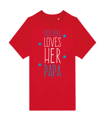 This Girl Loves Her Papa - Pánske tričko B&C - Červená - Predné