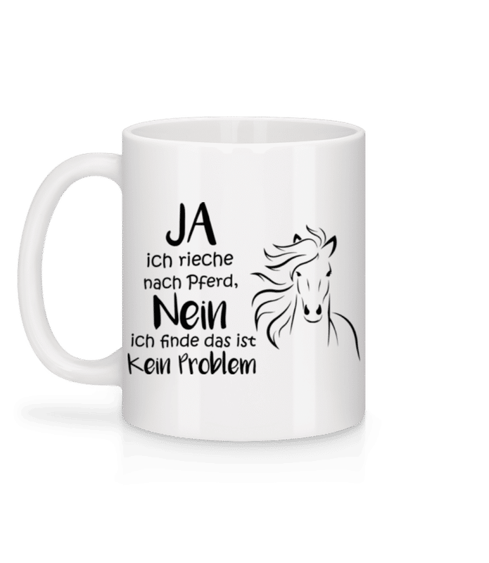 Vorschau: Ich Rieche Nach Pferd - Tasse - Weiß - Hinten