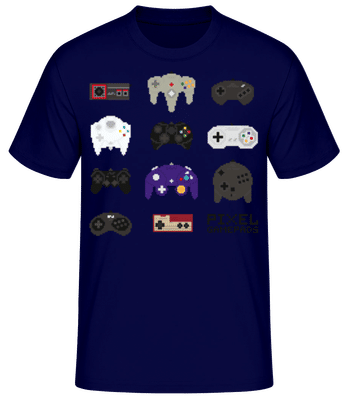 Console Controller Pixel - Camiseta para hombre B&C - Marino - delante