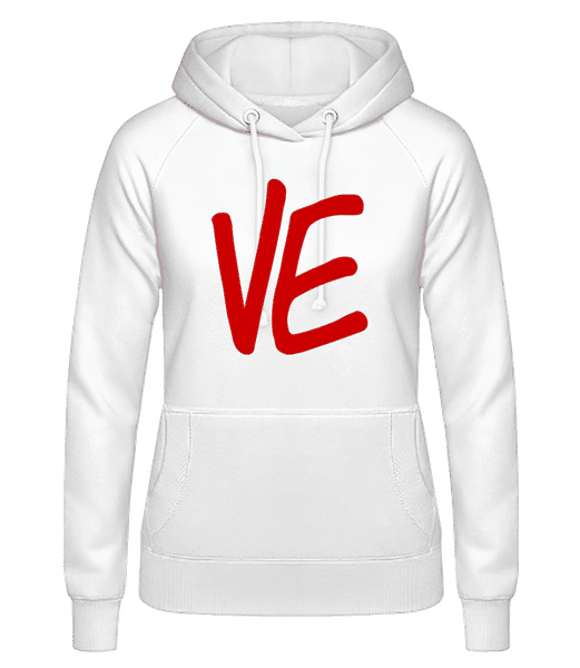 Vorschau: VE - Frauen Hoodie - Weiß - Vorne