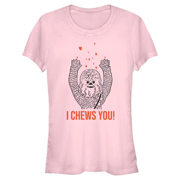 Aperçu: Star Wars - Chewbacca I Chews You Chewy - Femme T-shirt - Rose - Devant