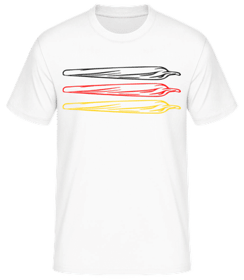 Cannabis Joint Germany Flag - Men's Basic T-Shirt - White - Front