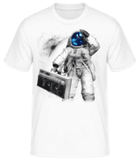 Ghettoblaster Astronaut - Camiseta básica para hombre - Blanco - delante