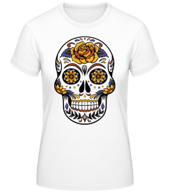Dia De Los Muertos Skull - Dámske basic tričko - Biela - Predné