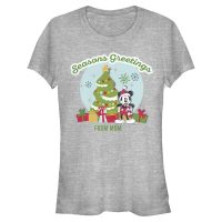 Disney Classics - Mickey Mouse - Mickey Mouse Greetings From Mom - Christmas - Women's T-Shirt - Heather grey - Front