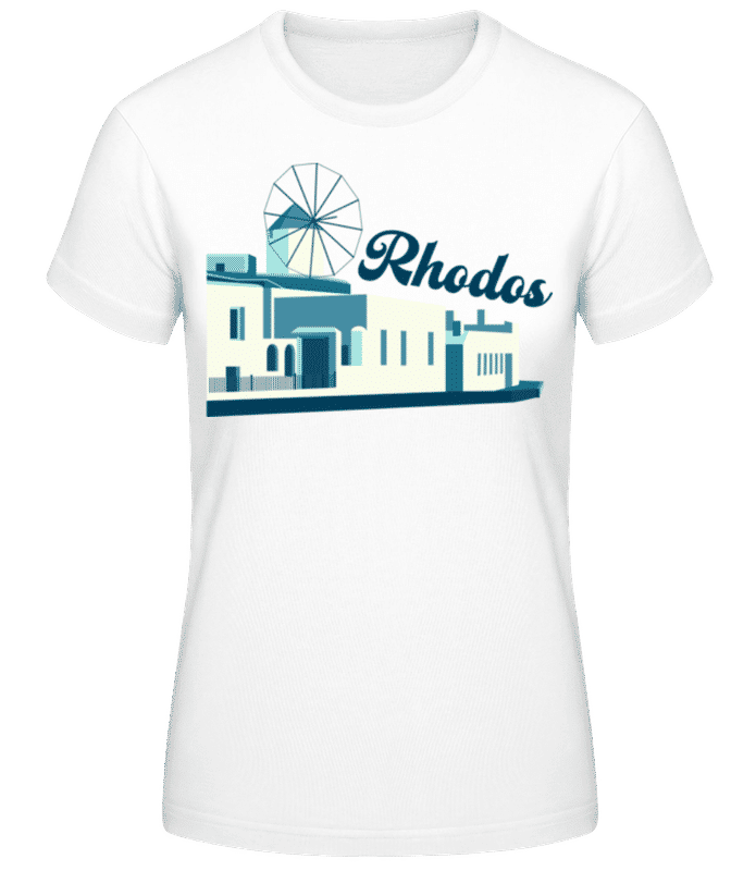 Vorschau: Rhodos - Frauen Basic T-Shirt - Weiß - Vorne