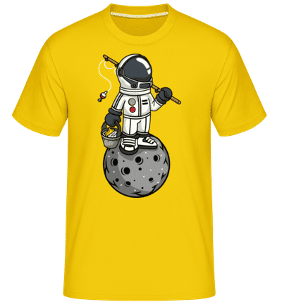 Astronaut Fishing -  Shirtinator Men's T-Shirt - Golden yellow - Front