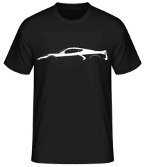 'Chevrolet Corvette C8 St.' Silhouette · Men's Basic T-Shirt