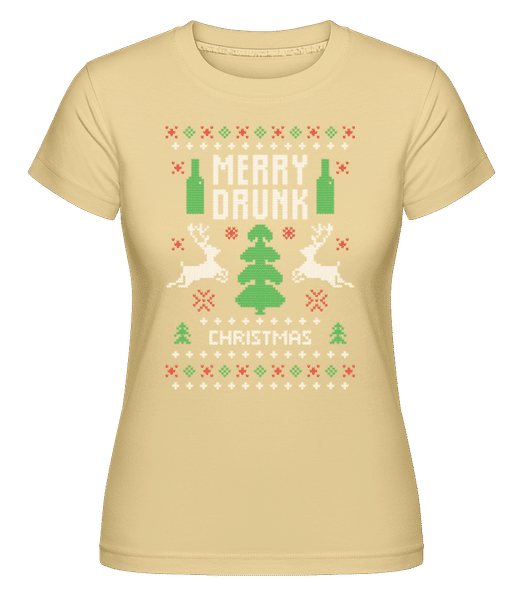 Preview: Merry Drunk Christmas -  Shirtinator Women's T-Shirt - Yellow - Front