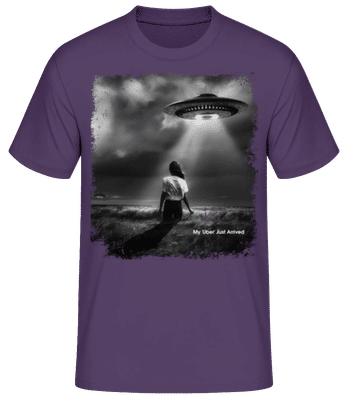 My 'Uber' Just Arrived - Pánske basic tričko - Lila - Predné