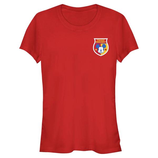 Aperçu: Disney Classics - Mickey Mouse - Mickey Spain Badge - Femme T-shirt - Rouge - Devant