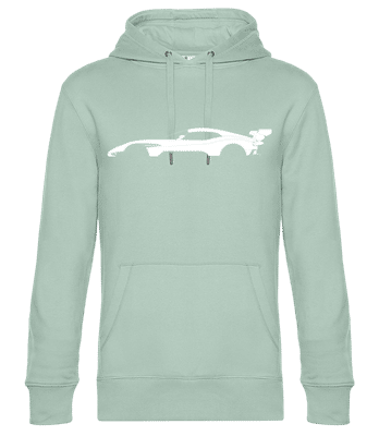 'Aston Martin Vulcan' Silhouette - Men’s Standard Hoodie - Mint Green - Front