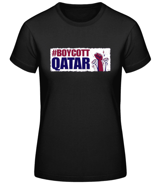 Aperçu: Boycott Qatar - T-shirt standard Femme - Noir - Devant