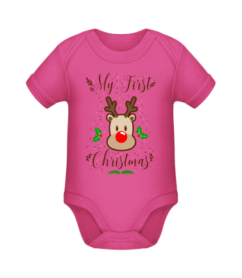 My First Christmas - Bio body pre deti - Magenta - Predné