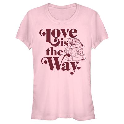 Star Wars - The Mandalorian - Grogu Love Is - Valentine's Day - Women's T-Shirt - Pink - Front