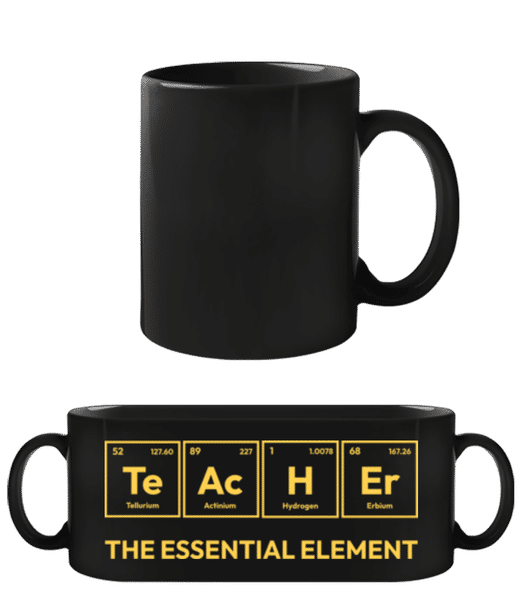 Preview: Teacher Element - Black Mug - Black - Front