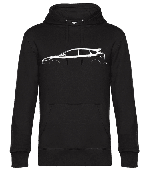 'Ford Focus RS Mk III' Silhouette - Sweat à capuche premium Unisexe - Noir - Devant