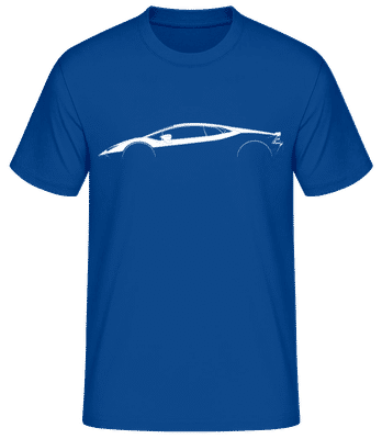 'Lamborghini Huracan Evo' Silhouette - Männer Basic T-Shirt - Royalblau - Vorne