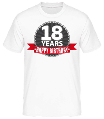 18 Years Birthday - T-shirt standard Homme - Blanc - Devant