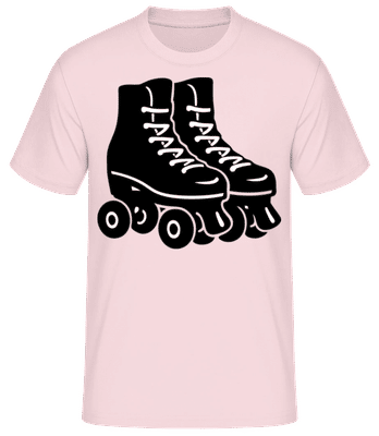 Rollschuhe - Männer Basic T-Shirt - Rosa - Vorne