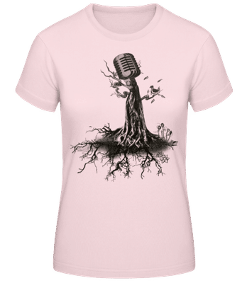 Arbre De Microphone - T-shirt femme B&C - Rose - Devant
