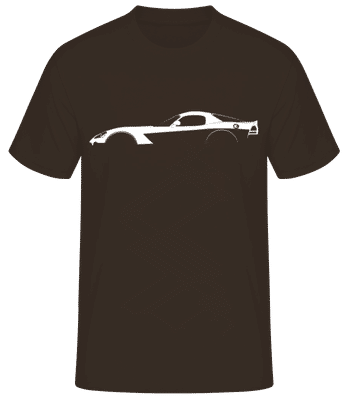 'Dodge Viper ZB I' Silhouette - Pánské basic tričko - Hnědá - Napřed
