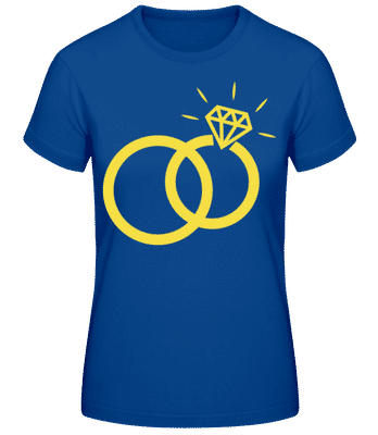 Wedding Rings - Women's Basic T-Shirt - Royal blue - Front