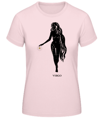 Female Zodiac Sign Virgo - Frauen Basic T-Shirt - Rosa - Vorne