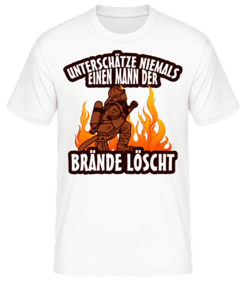 Ein Mann Der Brände Löscht - Männer Basic T-Shirt - Weiß - Vorne