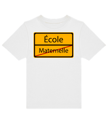 École - Maternelle - T-shirt enfants B&C - Blanc - Devant