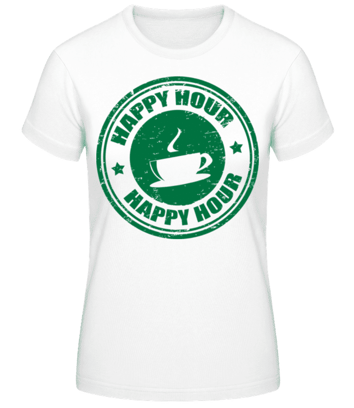 Aperçu: Happy Hour Coffee - T-shirt femme B&C - Blanc - Devant