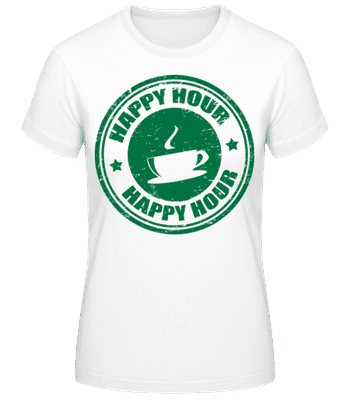 Happy Hour Coffee - T-shirt femme B&C - Blanc - Devant
