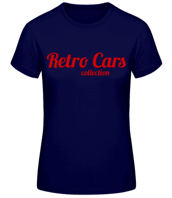 Retro Cars Collection - T-shirt femme B&C - Bleu marine - Devant