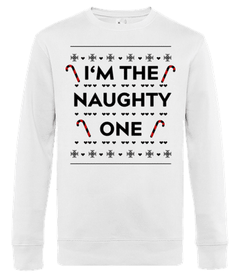 I'm The Naughty One - Pánská standardní mikina - Bílá - Napřed