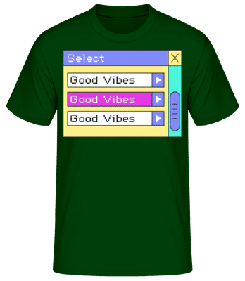 Select Good Vibes - Men's Basic T-Shirt - Bottle green - Front