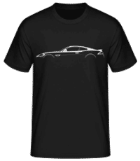 'Jaguar XKR-S' Silhouette - Camiseta básica para hombre - Negro - delante