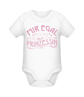 Ich Bin Eine Prinzessin - Baby Bio Strampler - Weiß - Vorne