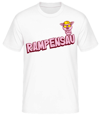 Rampensau - Männer Basic T-Shirt - Weiß - Vorne