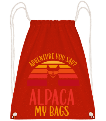 Adventure You Say - Batoh so šnúrkami - Červená - Predné