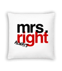Mrs. Always Right Logo - Cojines - Blanco - delante