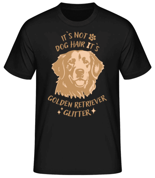 Aperçu: Not Dog Hair Golden Retriever Glitter - T-shirt standard Homme - Noir - Devant
