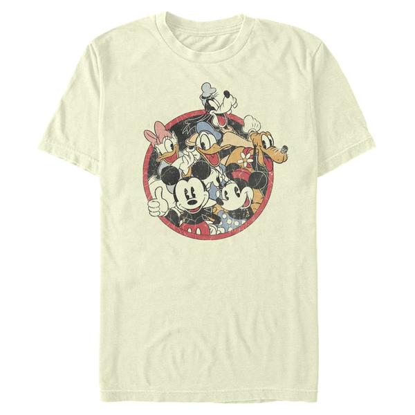 Aperçu: Disney Classics - Mickey Mouse - Skupina Retro Groupie - Homme T-shirt - Crème - Devant Aperçu: Disney Classics - Mickey Mouse - Skupina Retro Groupie - Homme T-shirt - Crème - Devant