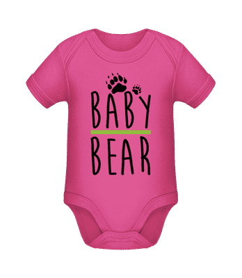 Bébé Ours - Body manches courtes bio - Magenta - Devant