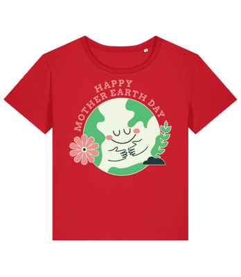 Happy Mother Earth Day - T-shirt bio Femme Stanley Stella 2.0 - Rouge - Devant