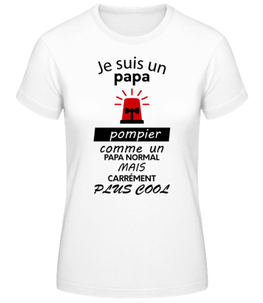 Aperçu: Papa Pompier Cool - T-shirt femme B&C - Blanc - Devant