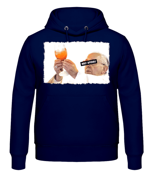 Aperçu: Holy Aperoli - Sweat à capuche Homme - Bleu marine - Devant