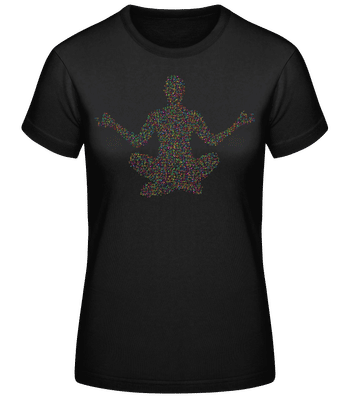 Geometrisch Yoga - Frauen Basic T-Shirt - Schwarz - Vorne