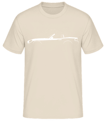 'Fiat 124 Spider (2016)' Silhouette - Men's Basic T-Shirt - Cream - Front