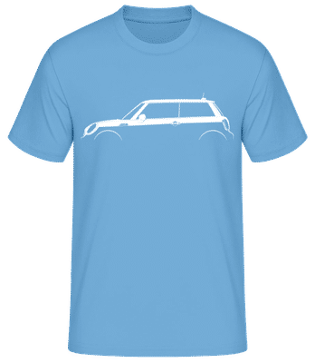 'Mini Cooper (R56)' Silhouette - T-shirt standard Homme - Bleu clair - Devant