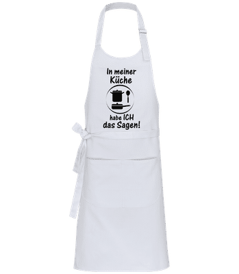 Ich Habe Das Sagen - Profi Kochschürze - Weiß - Vorne